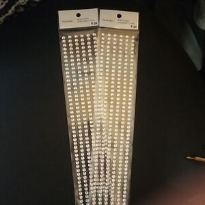 Recollections Silver and White Rhinestone Stickers